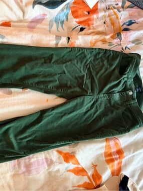 Women's J. Crew Forest Green Corduroy Pants - Straight Leg